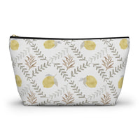 Lemon Tile Accessory Pouch w T-bottom in Gray